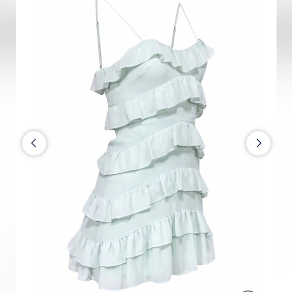 Lovers + Friends Dresses & Skirts - New Lovers and Friends Dress Sleeveless Mint Tiered Ruffle cocktail Green Size M